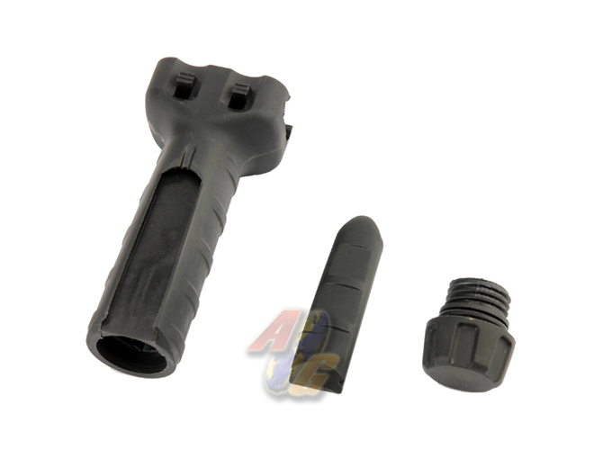 --Out of Stock--King Arms Vertical Fore Grip With Pressure Switch Pocket ( Black ) - Click Image to Close