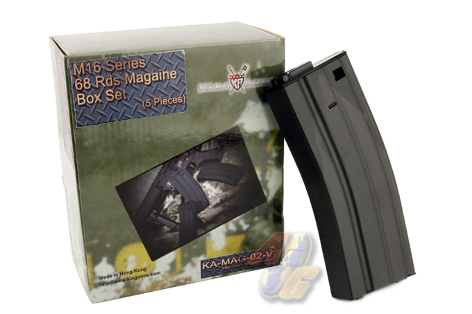--Out of Stock--King Arms M16 68 Rounds Magazines Box Set (5pcs) - BK - Click Image to Close