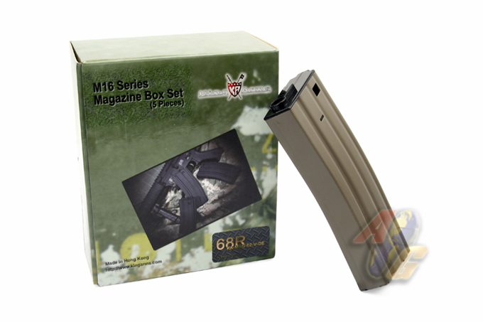 --Out of Stock--King Arms 68 Rounds Magazine For M16/ M4 Series ( DE ) SET ( 5 PCS ) - Click Image to Close