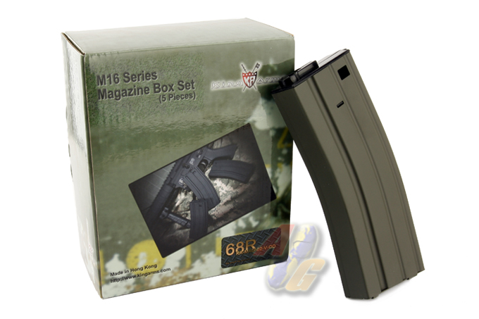King Arms 68 Rounds Magazine For M16/ M4 Series (OD) - Set (5 PCS) - Click Image to Close