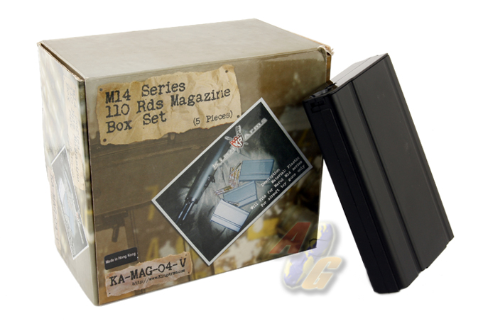 --Out of Stock--King Arms M14 110 Round Magazine Box Set (5 Pcs) - Click Image to Close