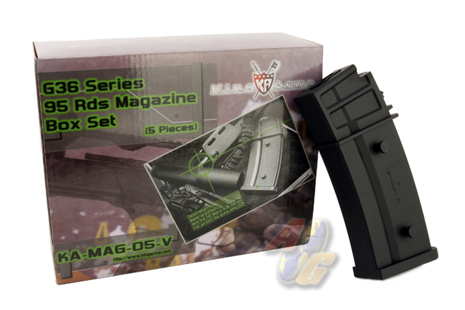 --Out of Stock--King Arms G36 95 Rounds Magazines Box Set (5pcs) - Click Image to Close