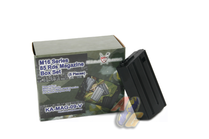 --Out of Stock--King Arms M16 85 Rounds Magazines Box Set ( 5pcs ) - BK - Click Image to Close
