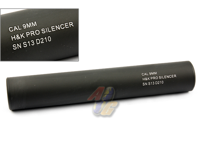 King Arms HK Pro Silencer 14mm ( Clockwise/ Anti Clockwise ) - Click Image to Close