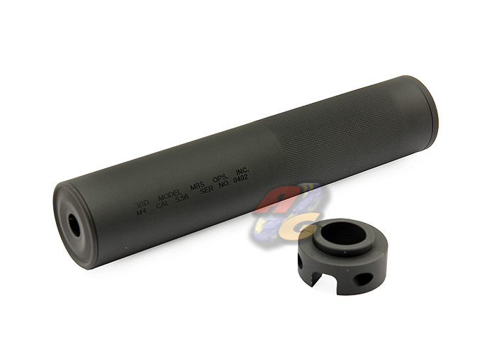 --Out of Stock--King Arms OPS Model 3rd MBS Silencer (185) For M733 ( Compact ) - Click Image to Close