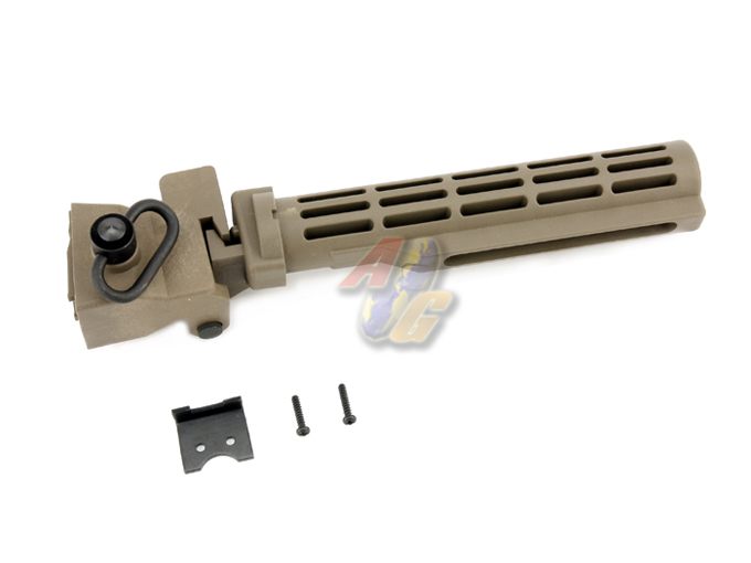 King Arms AK Tactical Folding Stock Pipe - DE - Click Image to Close