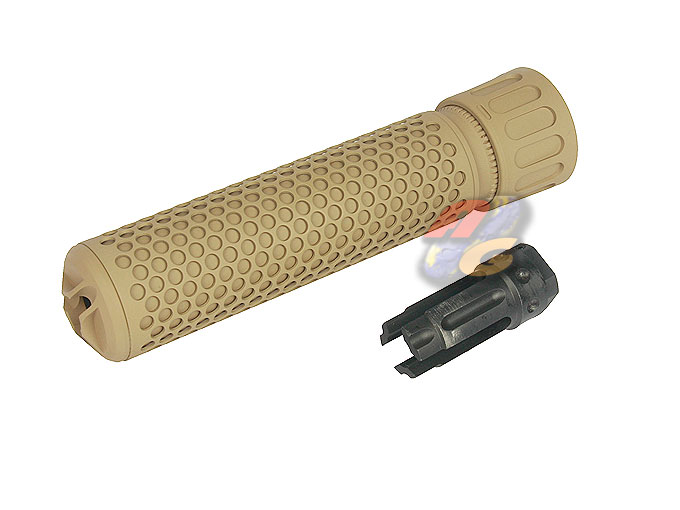 --Out of Stock--Knight's Armament Airsoft 556 QDC Airsoft Suppressor with Quick Detach Function 175mm ( 14mm+/ TAN ) - Click Image to Close