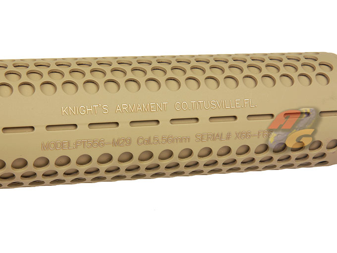 --Out of Stock--Knight's Armament Airsoft 556 QDC Airsoft Suppressor with Quick Detach Function 175mm ( 14mm-/ TAN ) - Click Image to Close