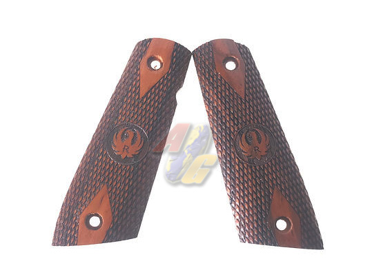 KIMPOI SHOP Ruger Style Wood Grip For AAP-01 GBB with Ruger Style Frame - Click Image to Close