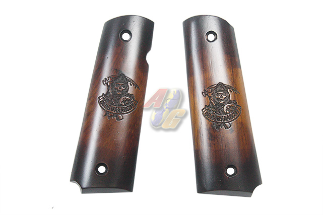 KIMPOI SHOP M1911 Wood Grip For M1911 Gas Pistol ( Skull ) - Click Image to Close