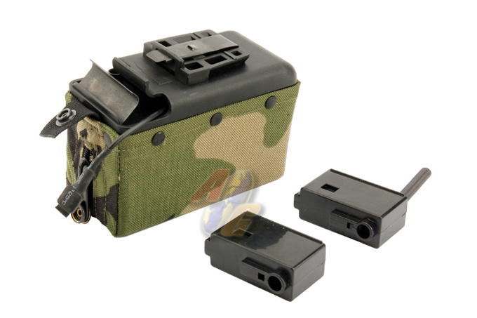 MAG 2500 Rounds M249 Cartridge Pouch - Woodland - Click Image to Close