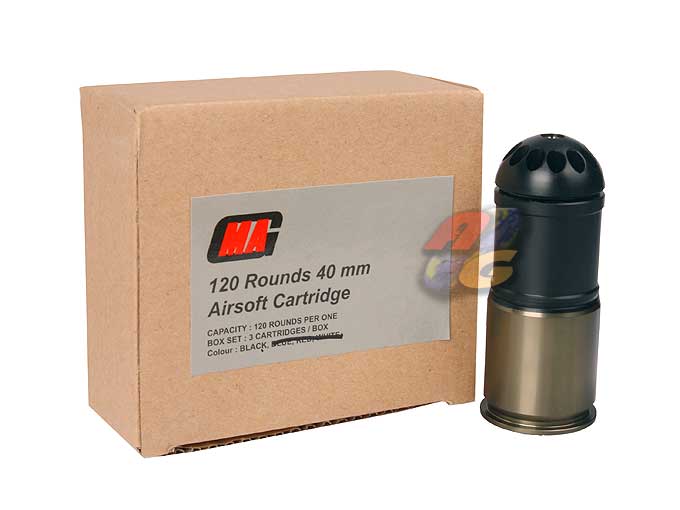 MAG 120 Rounds 40mm Cartridge (3 Pcs Box Set, Black) - Click Image to Close