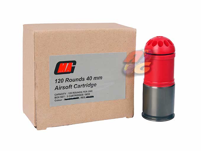 MAG 120 Rounds 40mm Cartridge (3 Pcs Box Set, Red) - Click Image to Close