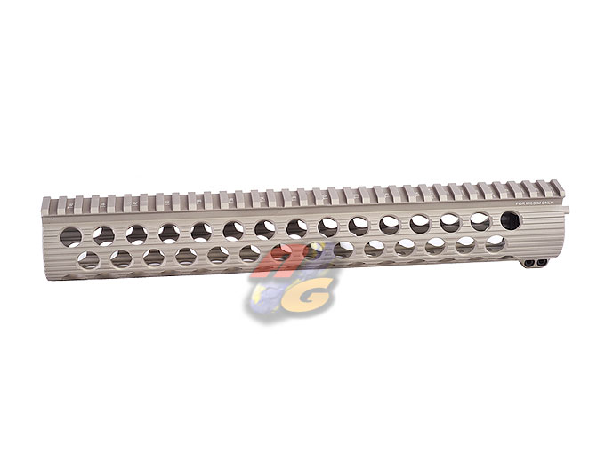--Out of Stock--MadBull Troy Licensed TRX BattleRail 13" with Bonus Quick-Attach Rail Sections ( FDE ) - Click Image to Close