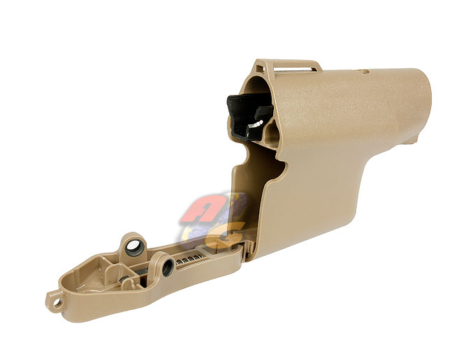 MadBull Troy Battle Ax M4 Buttstock w/ Silver Wire Core (Tan) - Click Image to Close