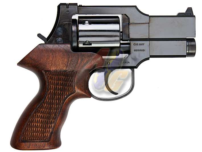 Marushin Mateba 3 inch Gas Revolver ( W Deep Black, Heavy Weight, Wood Grip ) - Click Image to Close