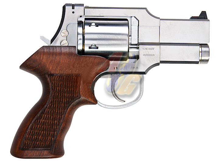 Marushin Mateba 3 inch Gas Revolver ( Silver, Heavy Weight, Wood Grip ) - Click Image to Close