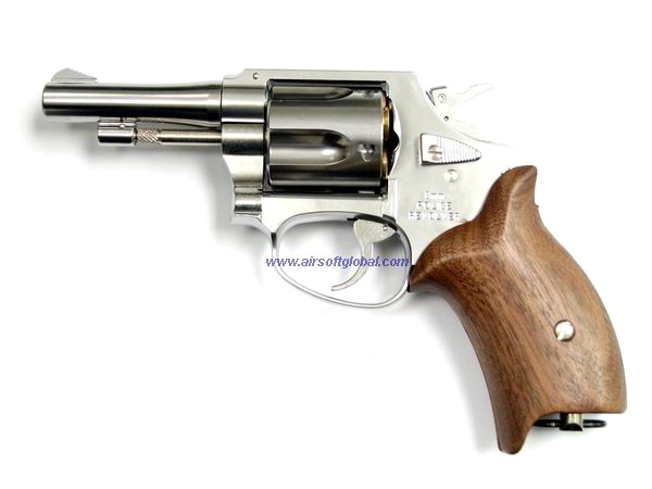 Marushin Police Revolver 3inch Wood Limited - SV ( 8mm ) - Click Image to Close