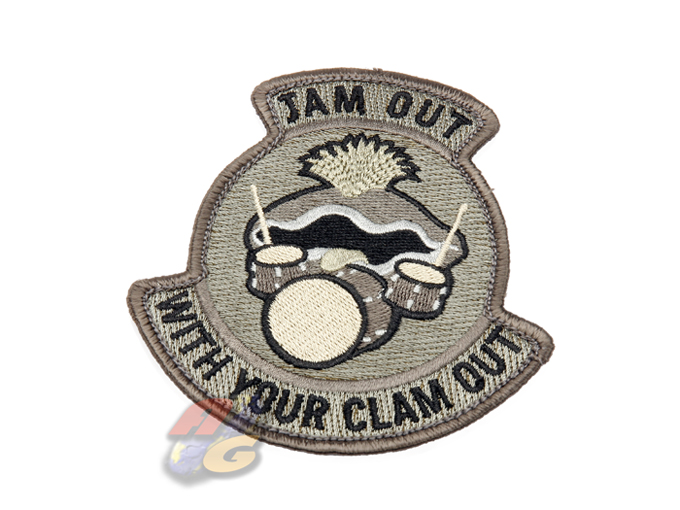 Mil-Spec Monkey Patch - Jam Out With Your Clam Out ( ACU ) - Click Image to Close