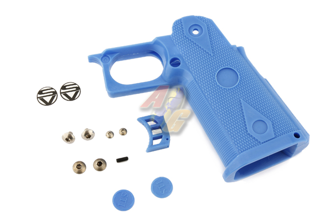 Shooters Design Real Pistol Grip For TM Hi-Capa 5.1 Series - Blue - Click Image to Close