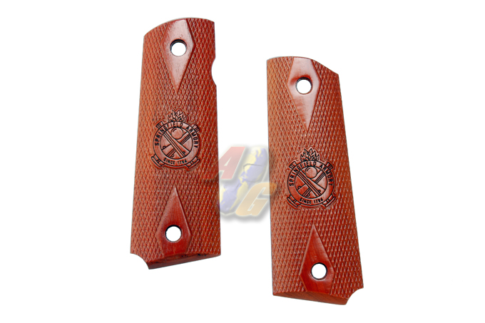Shooters Design Real Wood Grip For Marui M1911 ( Springfield ) ( Light Brown ) - Click Image to Close