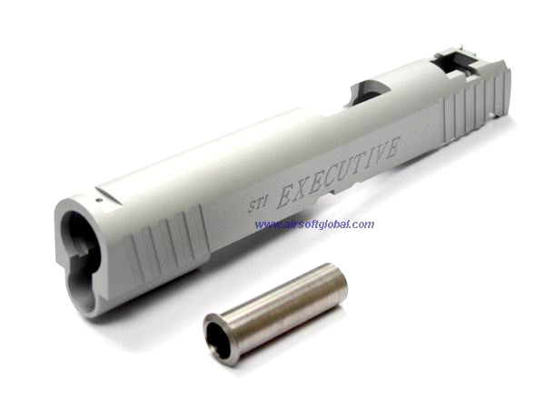 --Out of Stock--Shooters Design STI Executive LDC Silver Metal Slide - Click Image to Close