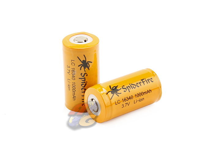 --Out of Stock--Spider-Fire 3.7v 123A Rechargable Battery (2 Pcs) - Click Image to Close
