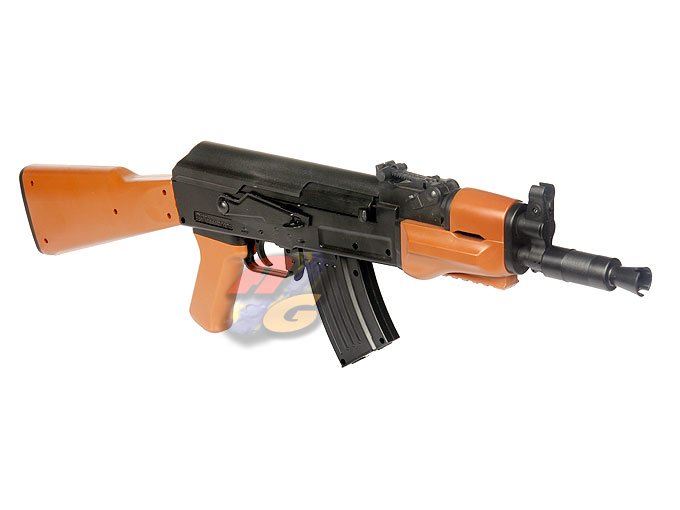 SEIKO ( Bell ) Super Light Weight AK47 Beta Fix Stock AEG Rifle ( Wood Color ) - Click Image to Close