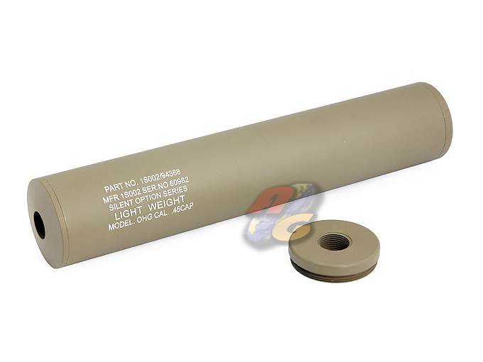 --Out of Stock--Spartan Doctrine Light Weight Silencer (Tan, 40mm x 200mm, 14mm+/-) - Click Image to Close