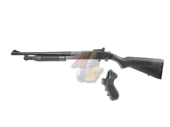 --Out of Stock--Tercel Mossberg M500 Gas Powered Pump Action Airsoft Shotgun ( Black ) - Click Image to Close