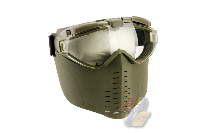 --Out of Stock--Battle Axe Pro Goggles Full Face Version ( Fan Ventilation ) - OD - Click Image to Close
