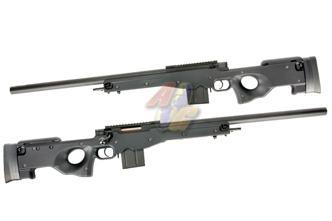 Tokyo Marui L96 AWS Sniper Rifle (Straight/ Bull Barrel Type, BK Stock) - Click Image to Close