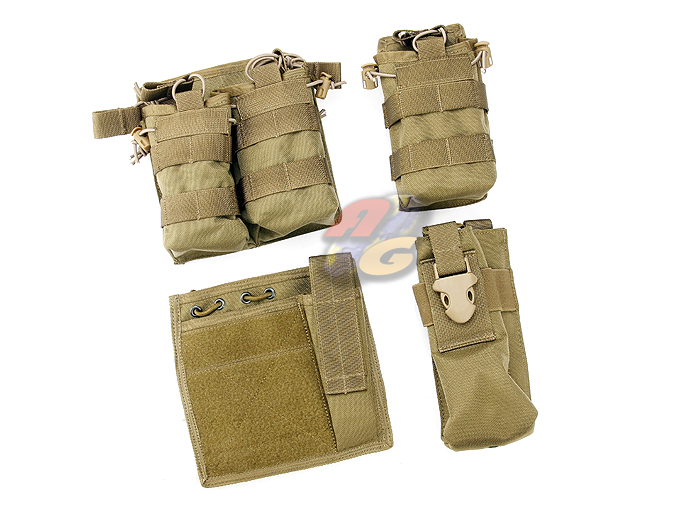 TMC MBSS Style Plate Carrier With 4 Pouches (Tan) - Click Image to Close