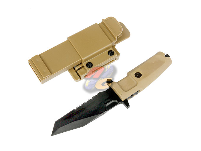 TSC Mad Warrior Shrapnel Desert Warfare Dummy Knife (Type B, TN) - Click Image to Close