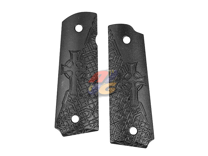 --Out of Stock--TSC CNC Aluminum Hard Grip For Marui M1911 GBB (Type C, BK) - Click Image to Close