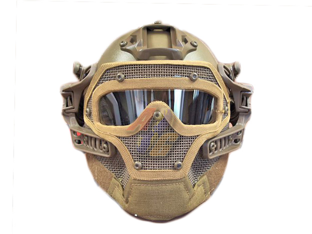 --Out of Stock--V- Tech Tactical Fully Protection Helmet ( DE ) - Click Image to Close