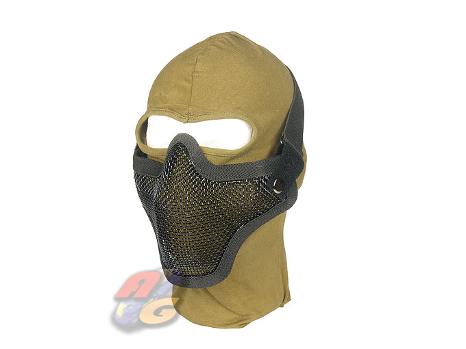V-Tech Strike Steel Half Face Mask(Black) - Click Image to Close