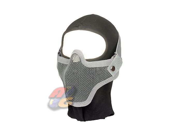 V-Tech Strike Steel Half Face Mask (Grey) - Click Image to Close