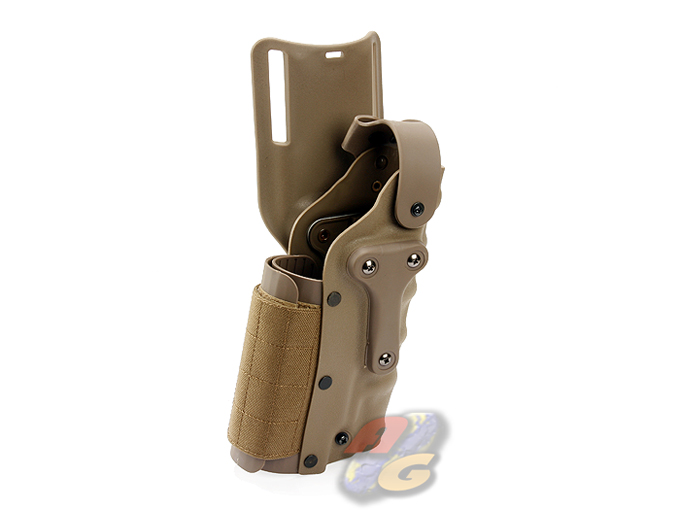 V-Tech Adjustable Tactical Holster For M9 / M1911 / Hi-Capa With Flashlight (DE) - Click Image to Close