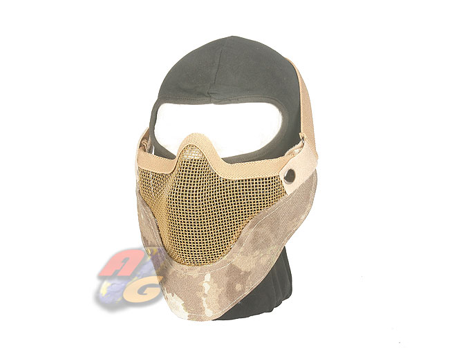 V-Tech V7 4Points/ Steel Half Face Mask(A-Tacs) - Click Image to Close