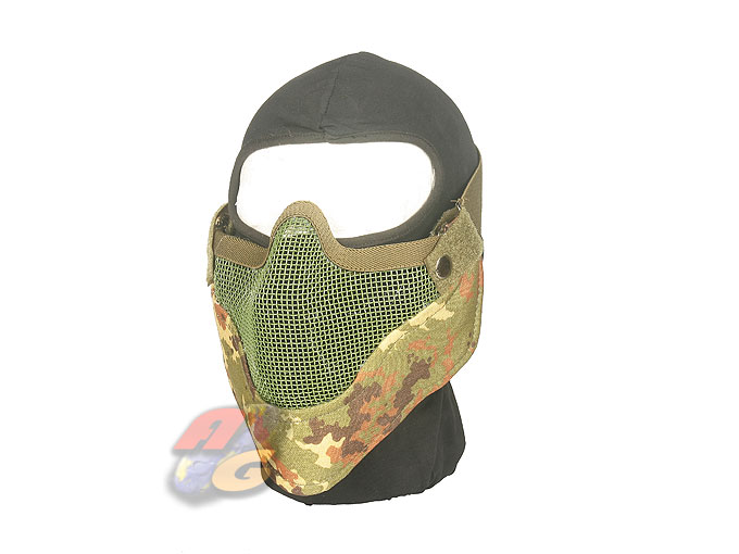 V-Tech V7 4Points/ Steel Half Face Mask(Italy WoodLand) - Click Image to Close