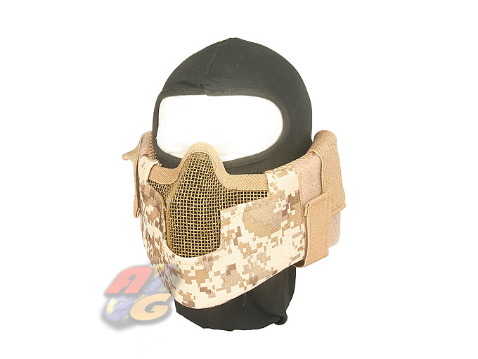 V-Tech V8 Strike Steel Half Face Mask(Digital Tan) - Click Image to Close