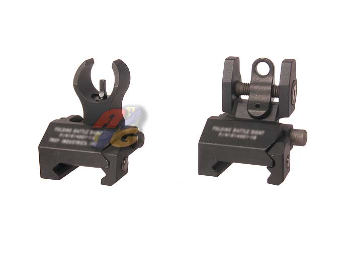 --Out of Stock--V-Tech TY Style BUIS Flip Up Sight Set ( BK ) - Click Image to Close