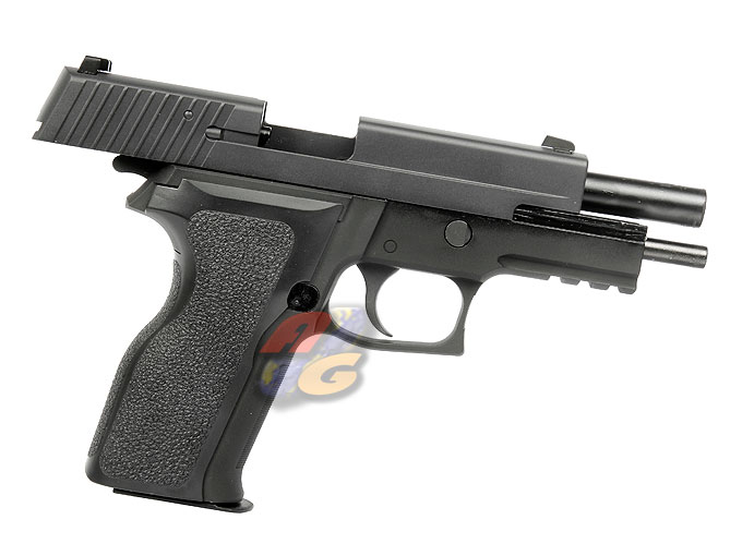WE F 226 E2 Railed GBB Pistol (No Marking, BK, Full Metal) - Click Image to Close