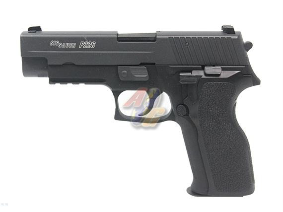 AG Custom WE F 226 Railed GBB Pistol (With Marking, BK, Full Metal) - Click Image to Close