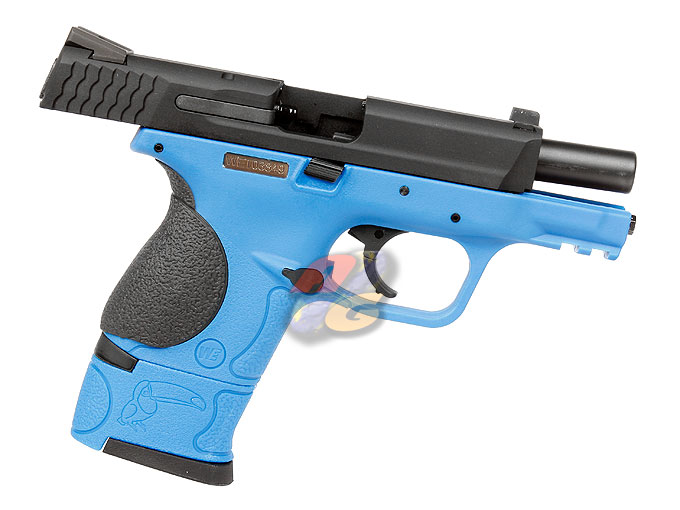 WE Toucan S GBB Pistol (BK Slide, Blue Frame) - Click Image to Close