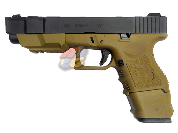 WE G33 Advance GBB Pistol (BK, Metal Slide, Sand Frame) - Click Image to Close