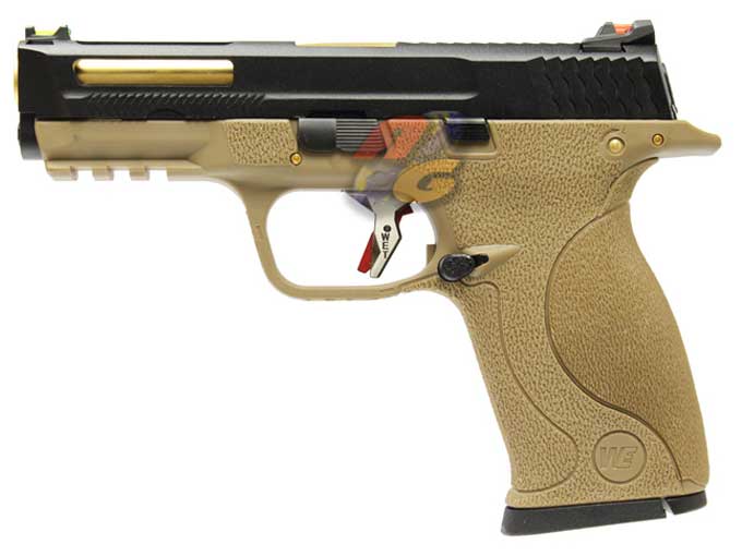 WE Toucan AUTO T3 B with Hold GBB ( BK Slide / GD Barrel / TAN Frame ) - Click Image to Close