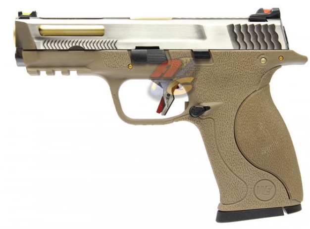 WE Toucan AUTO T7 B with Hold GBB ( SV Slide / GD Barrel / TAN Frame ) - Click Image to Close