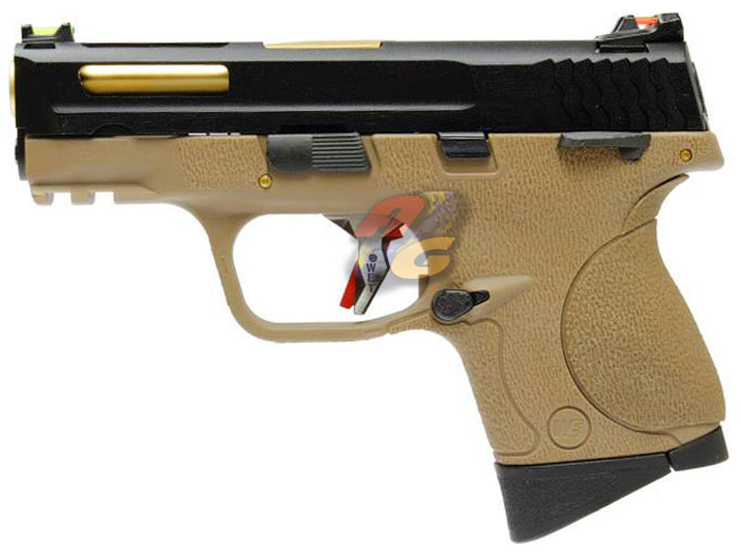 WE Toucan S AUTO T3 B with Hold GBB ( BK Slide, GD Barrel, TAN Frame ) - Click Image to Close